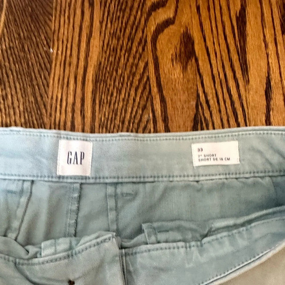 The Gap Men’s Stretch Shorts Sz 33 in Light Blue - Picture 4 of 4
